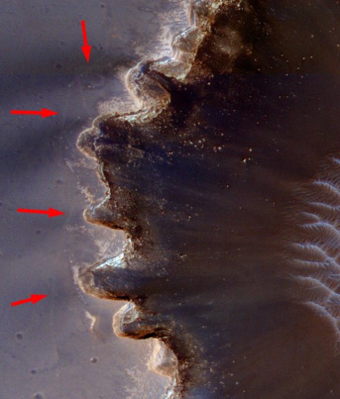 HiRISE-VictoriaCrater-tracks