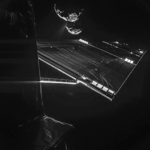 Rosetta Mission Selfie at 16 km